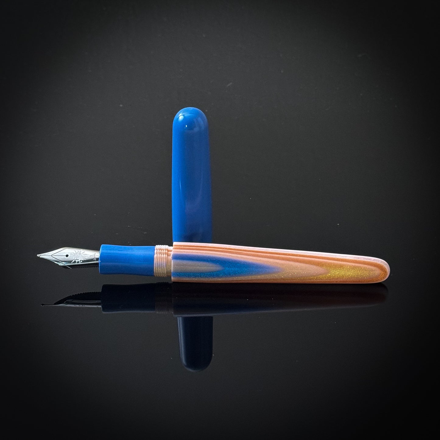 Subtle Chameleon and Blue Shadyside Model - Jowo Nib