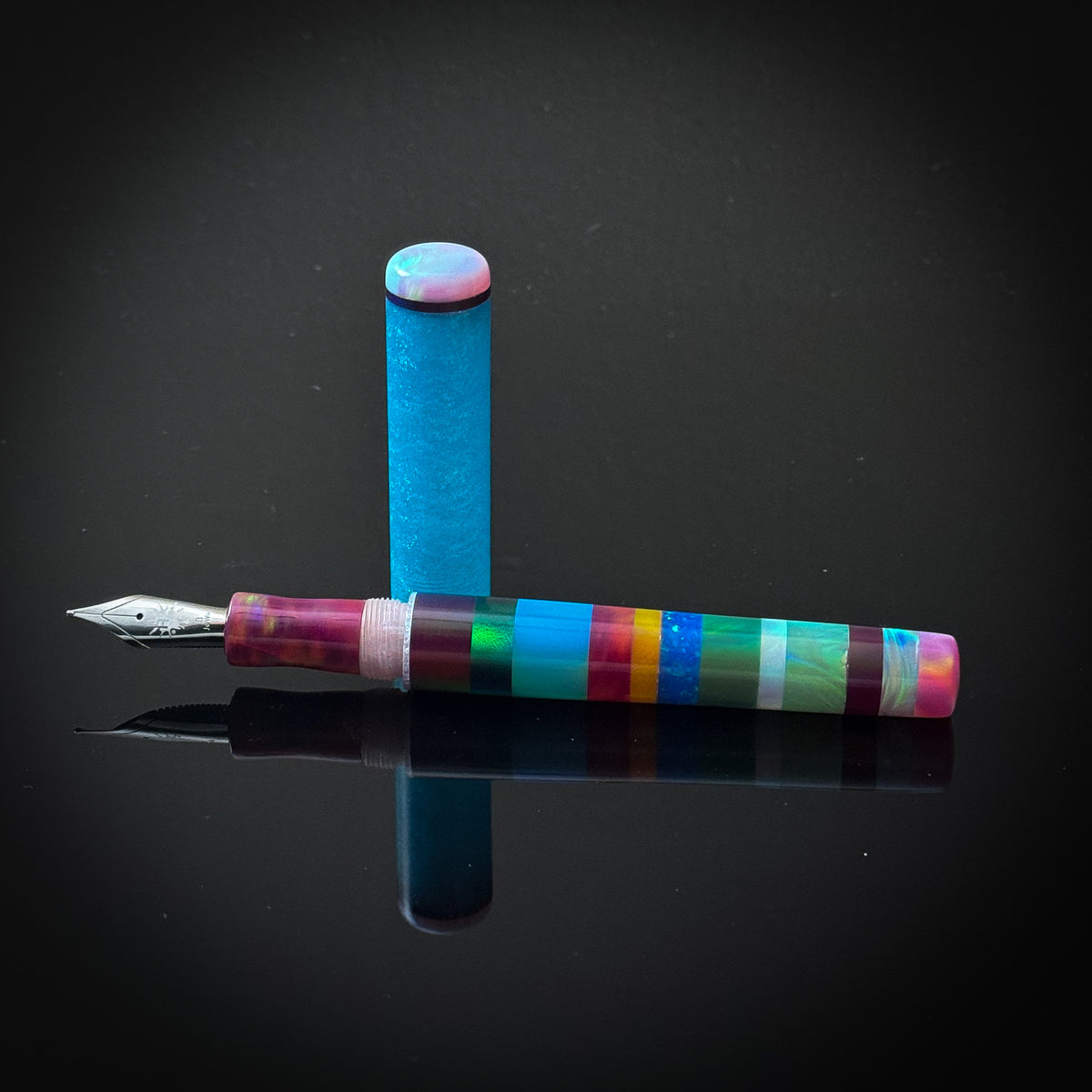 Stacked OPAREX and Blue Shimmer Resin Modified Westwood Model -Jowo Nib l