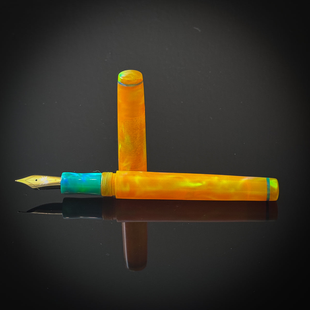 Sunset Yellow and Moon Green OPAREX Slim Westwood Model -Jowo Nib