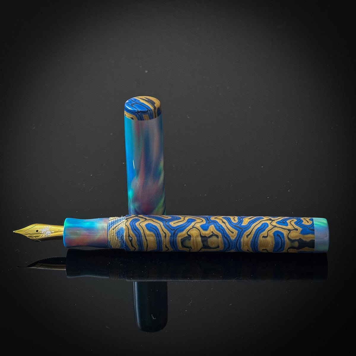 Miracle Garden Grey OPAREX with Blue CrazyFiber Modified Extra Long Arlington Model -Jowo Nib