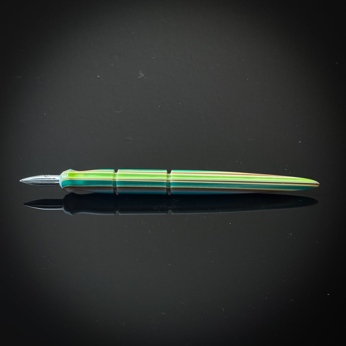 Moth and Maple Striped Contoured Nib Holder l