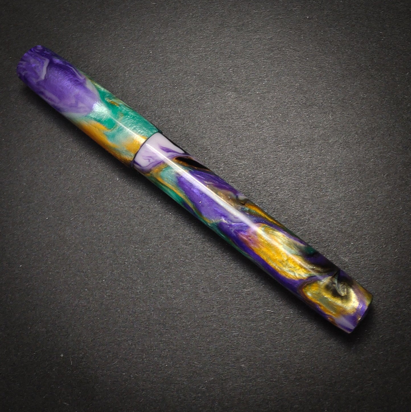 Mardi Gras Confetti Extra Long Arlington Model - Bock Nib