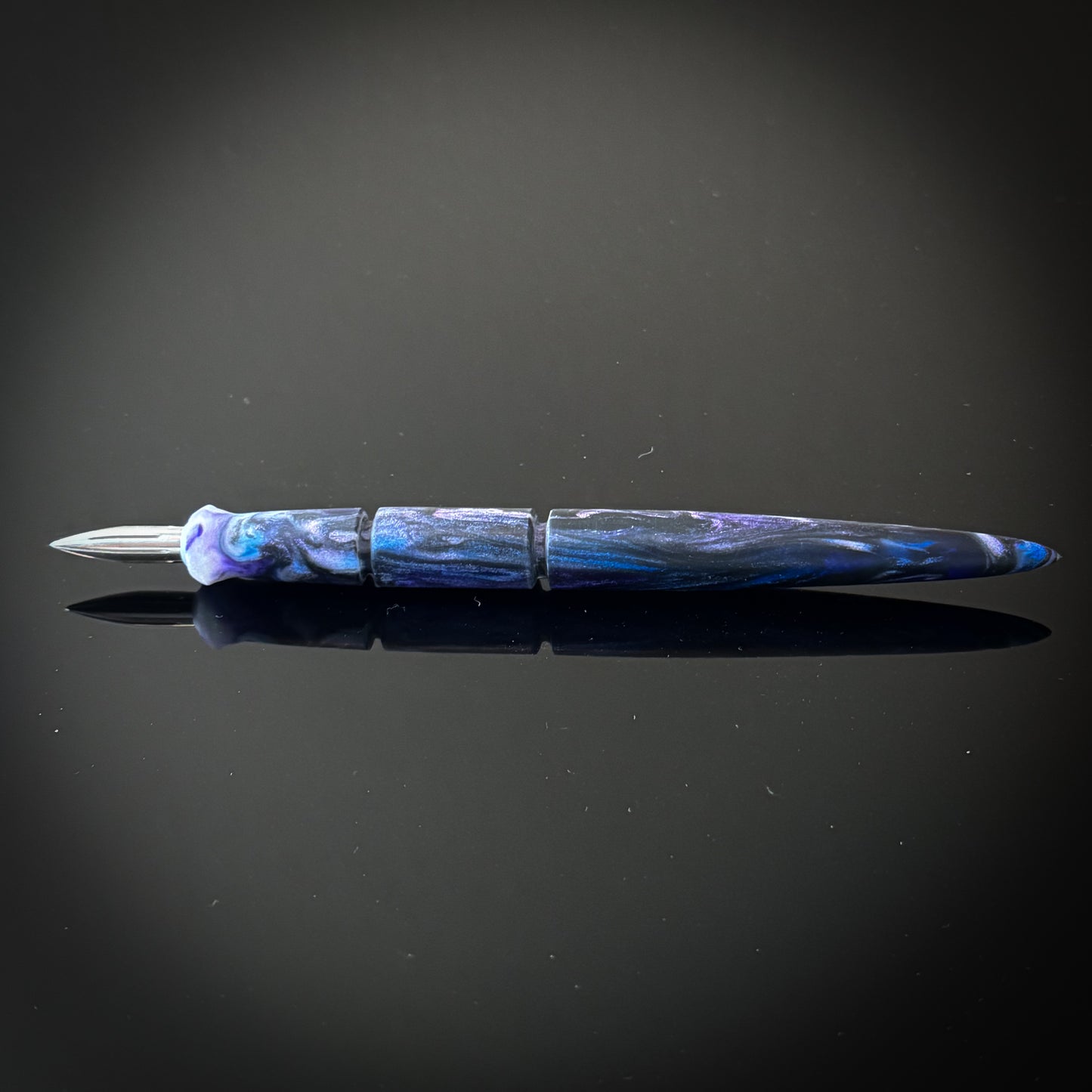 Black Ice Abalone Contoured Nib Holder Low Lustre Finish