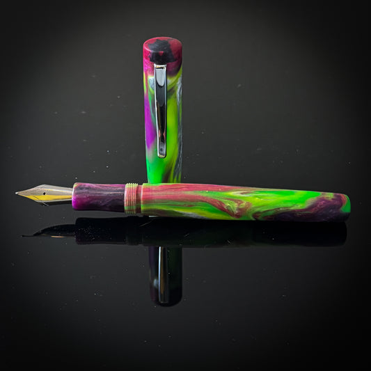 Neon Peacock Fineview Model Low Lustre Finish -  Jowo Nib