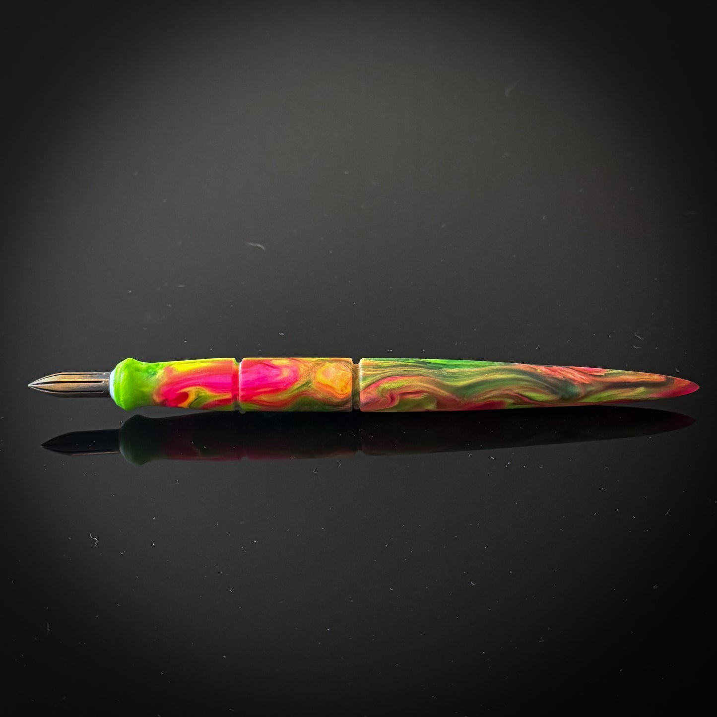 Pink, Red, Lime Green Contoured Nib Holder -Low Lustre Finish