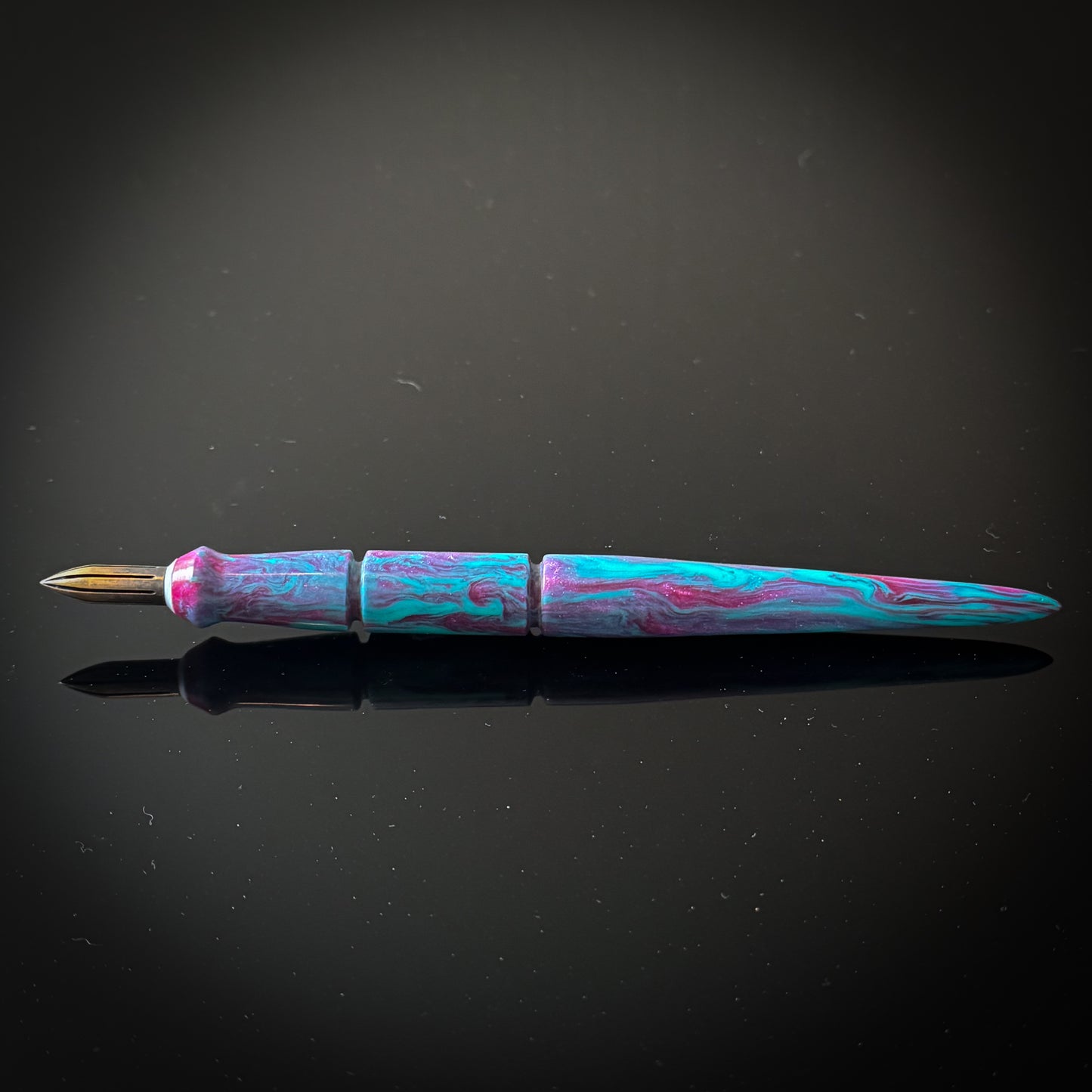 Teal and Pink Contoured Nib Holder