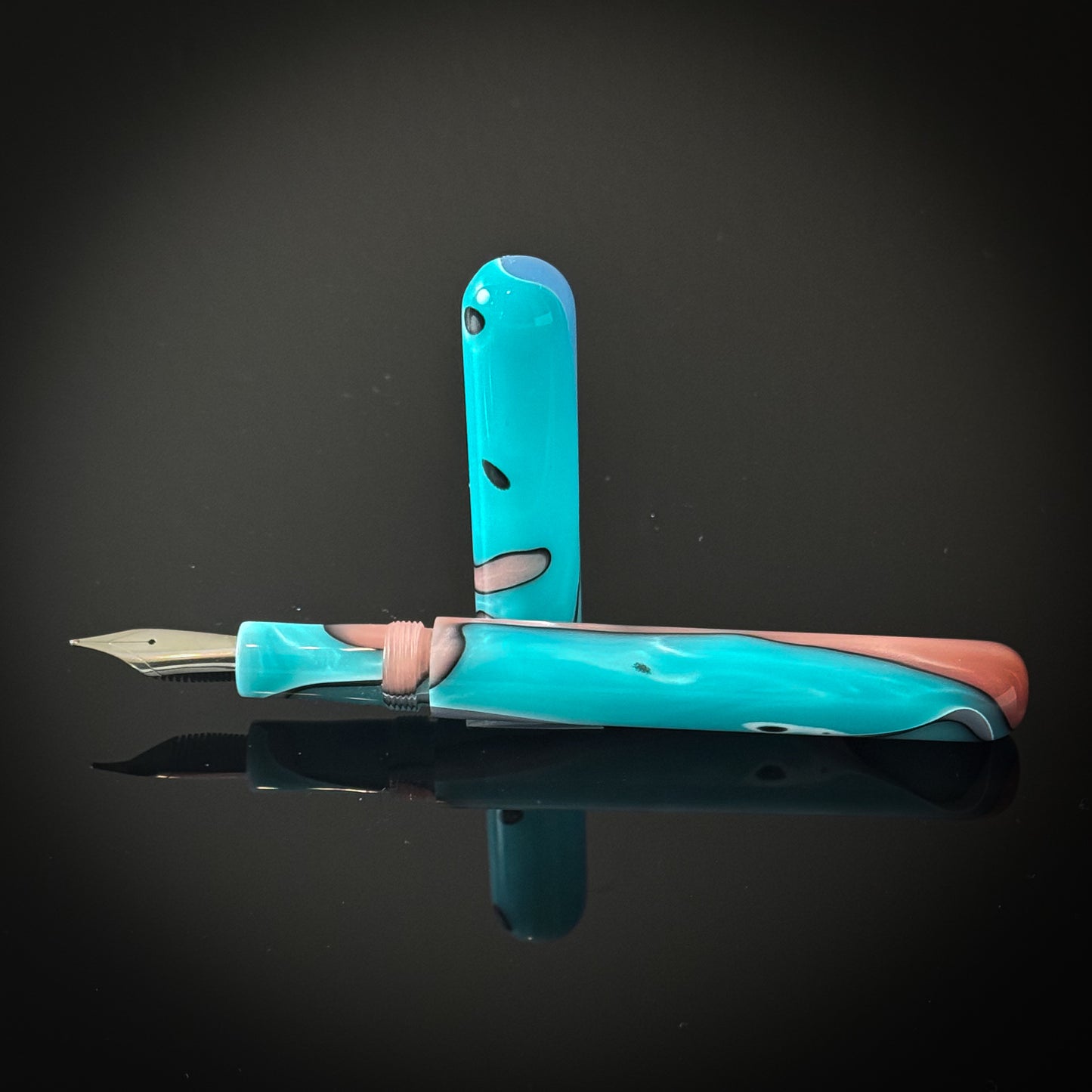 Teal, Pink and Blue acrylic Elliott Model - Jowo Nib