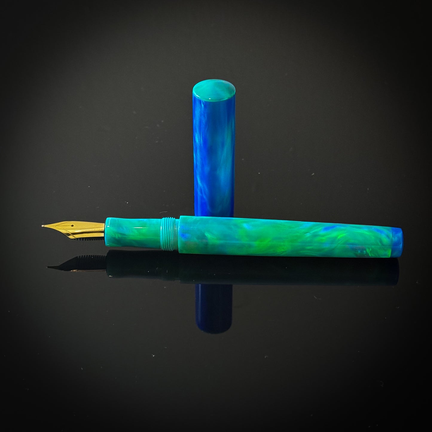 Moon Green and Heavenly Blue OPAREX Slim Westwood Model - Jowo Nib