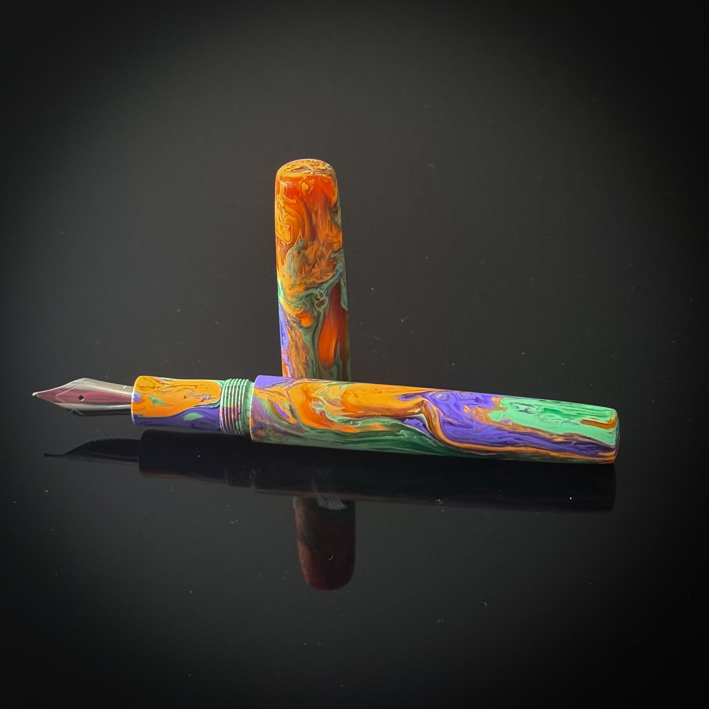 Orange, Green and Purple Westwood Model Low Lustre Finish. Jowo Nib