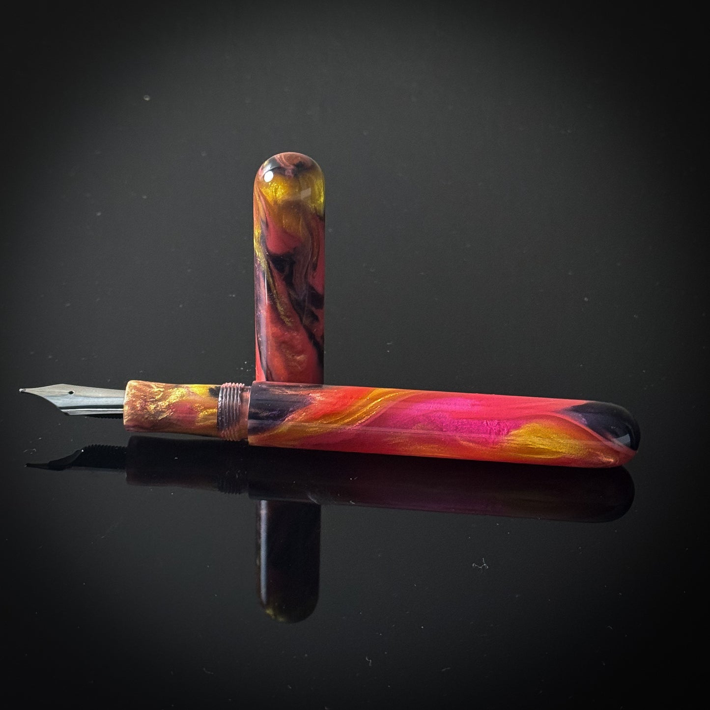 Pink, Gold and Black Elliott Model - Bock Nib