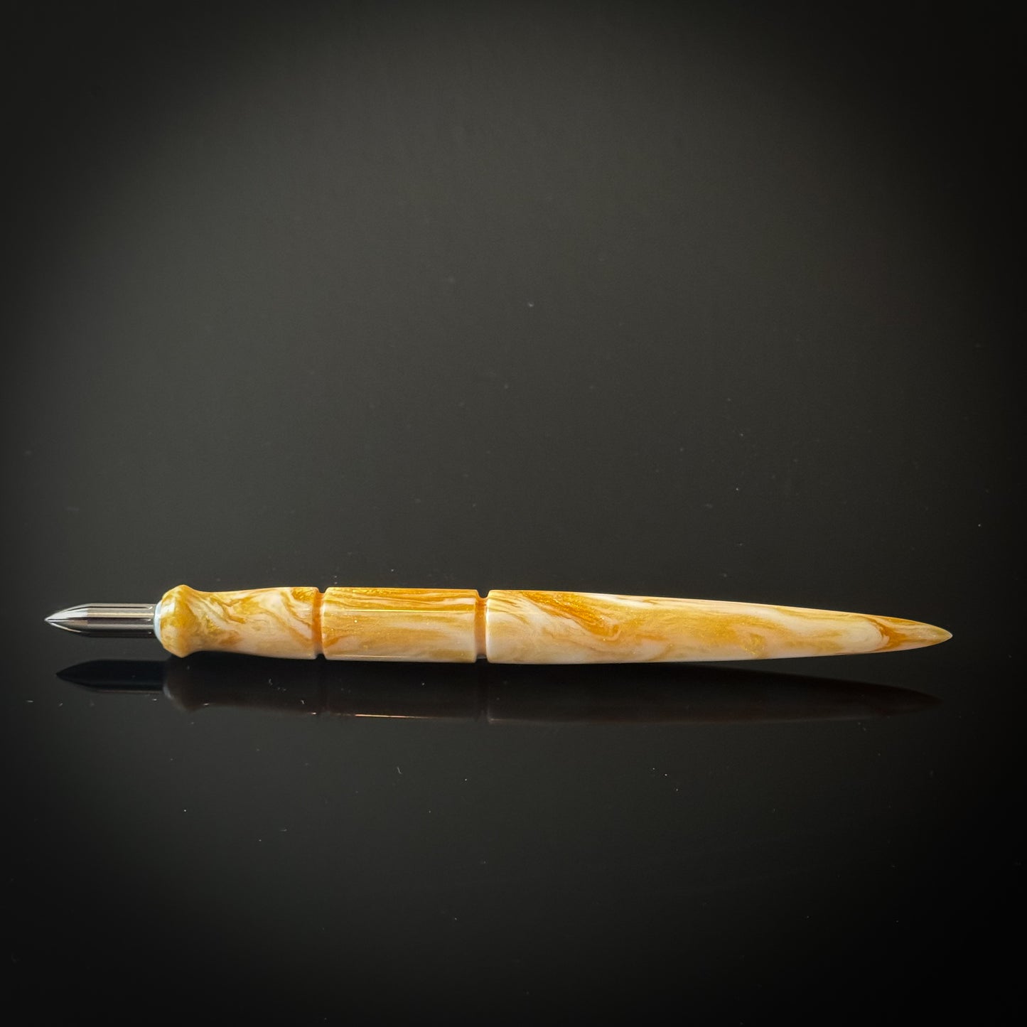 Gold and White Contoured Nib Holder