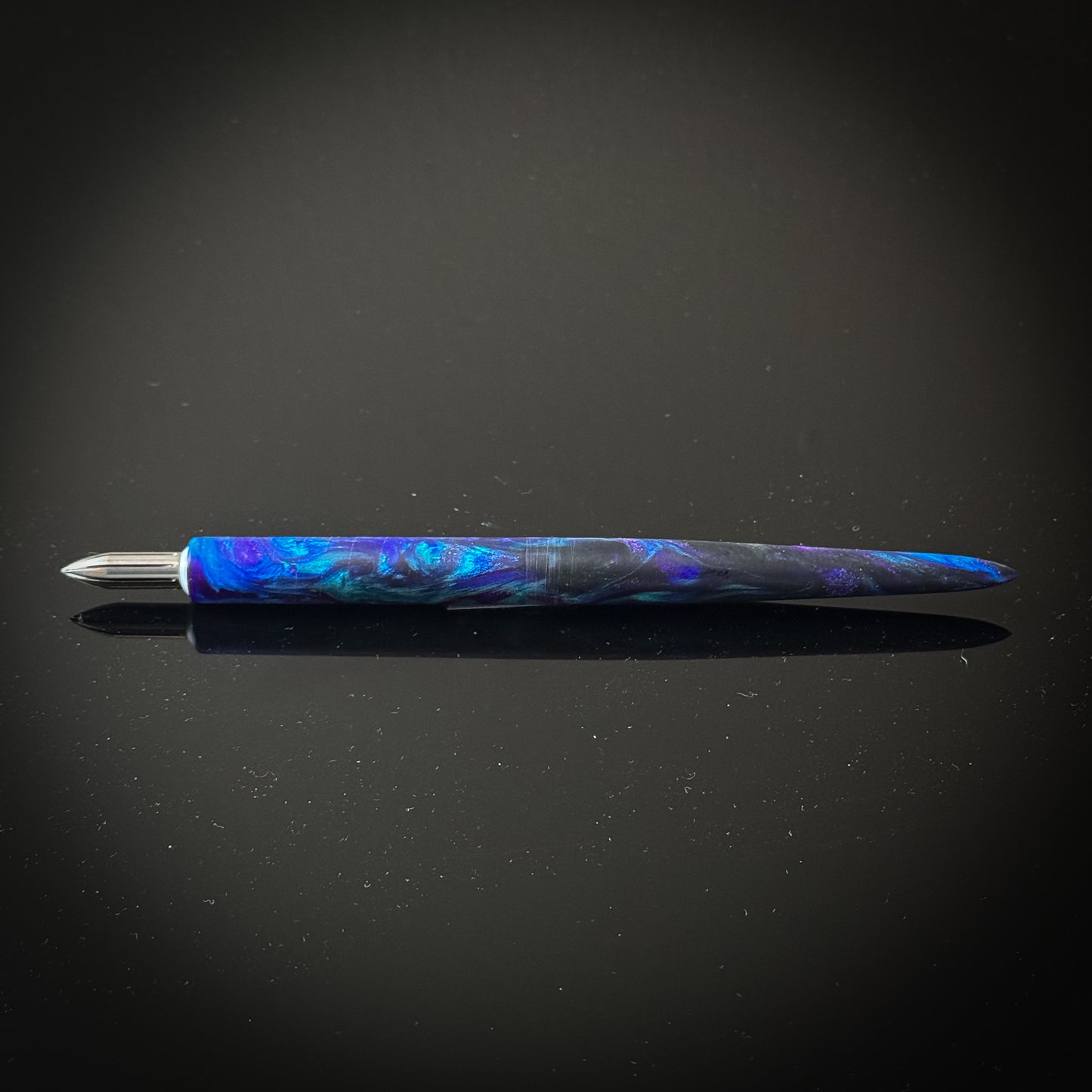 Purple, Teal Green Slim Style Nib Holder - Low Lustre Finish