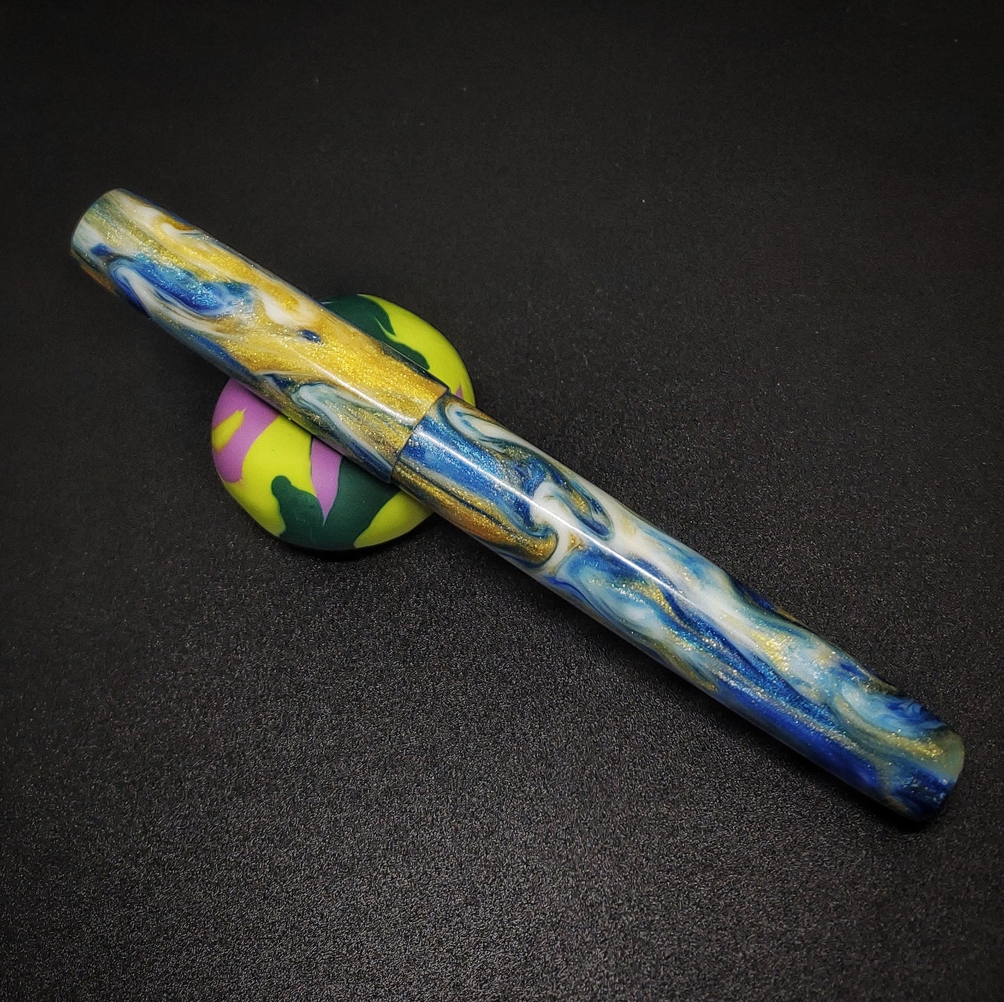 Blue, Gold and White Diamondcast Westwood Model Bock Nib