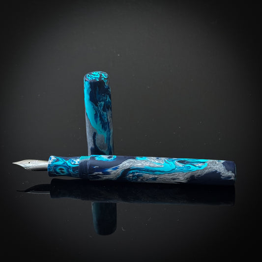 Moonwake Extra Long Arlington Fountain Pen Low Lustre Finish - Jowo nib