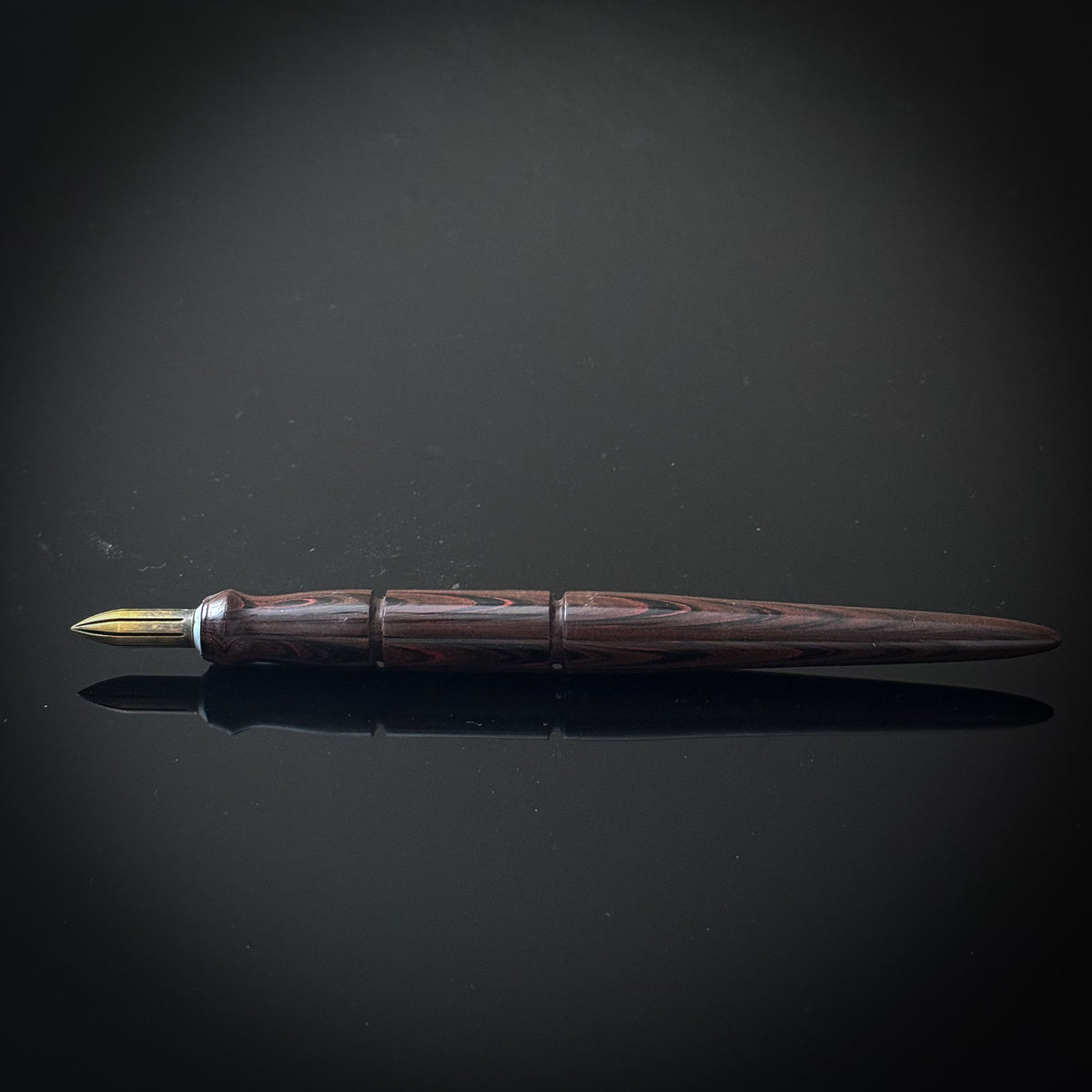 Red and Black Ebonite Contoured Nib Holder