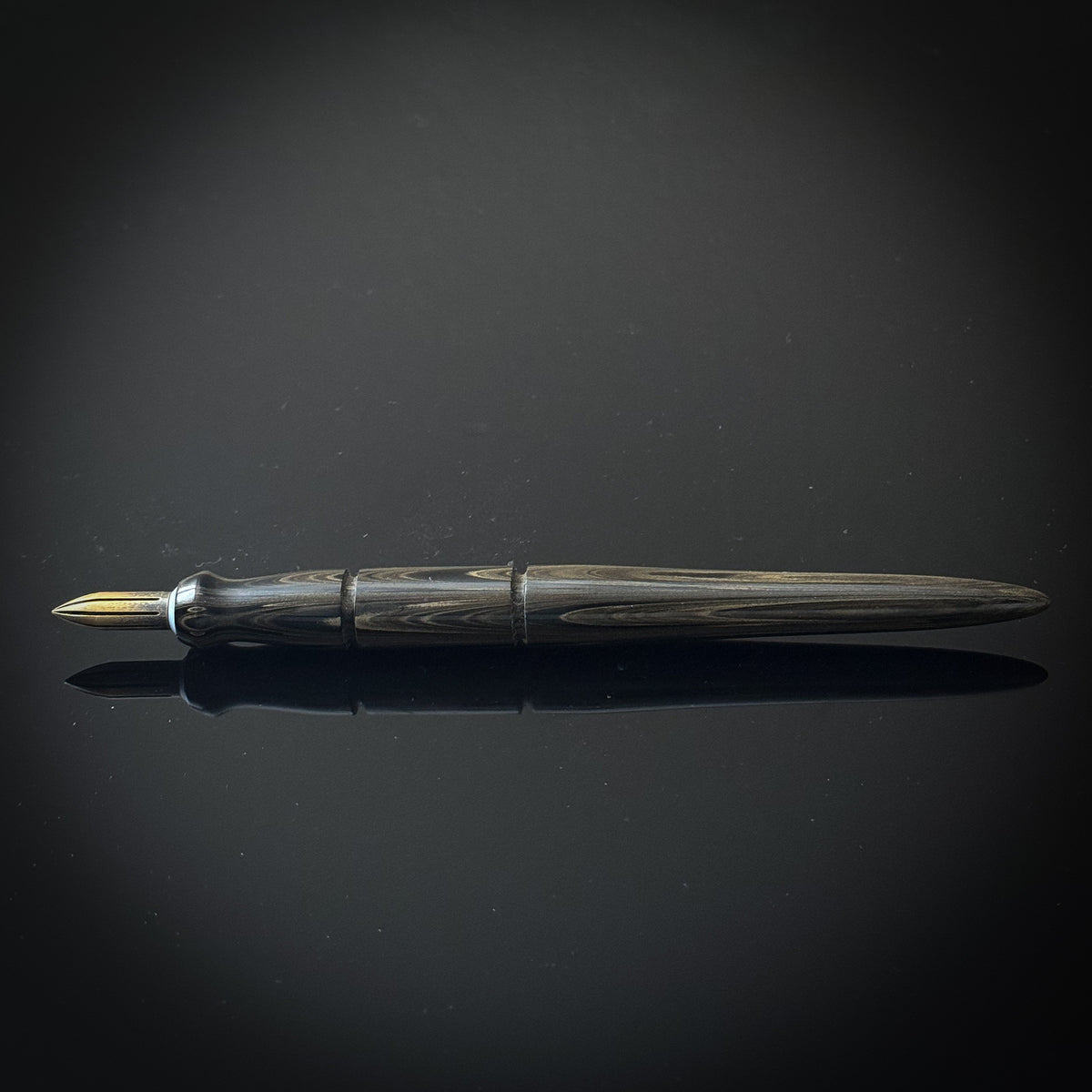 Olive and Black Ebonite Contoured Nib Holder