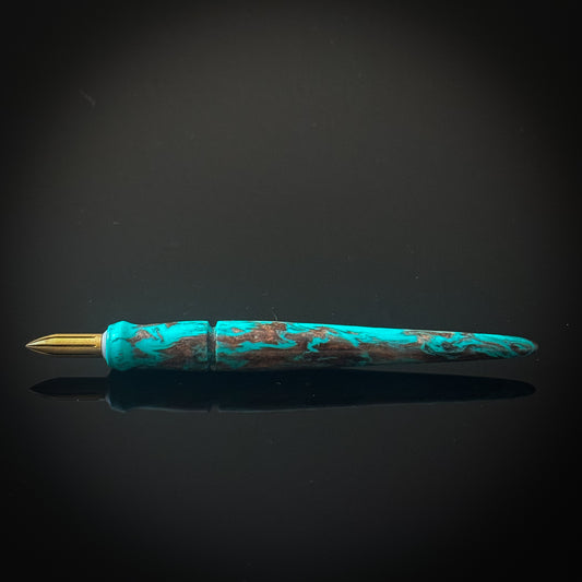 Teal and Bronze Mini Nib Holder