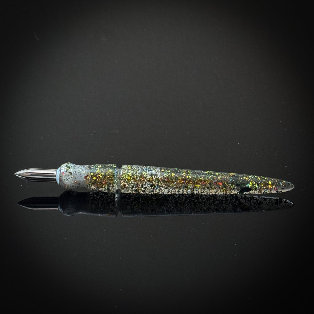 Clear with Gold Flake Mini Nib Holder