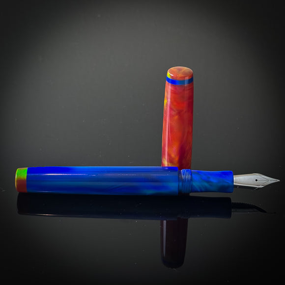 Deep Ocean ands Ruby Red OPAREX Westwood Model -  Jowo Nib