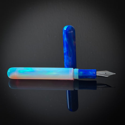 Blue Sunset and White OPAREX Elliott Model -  Jowo Nib
