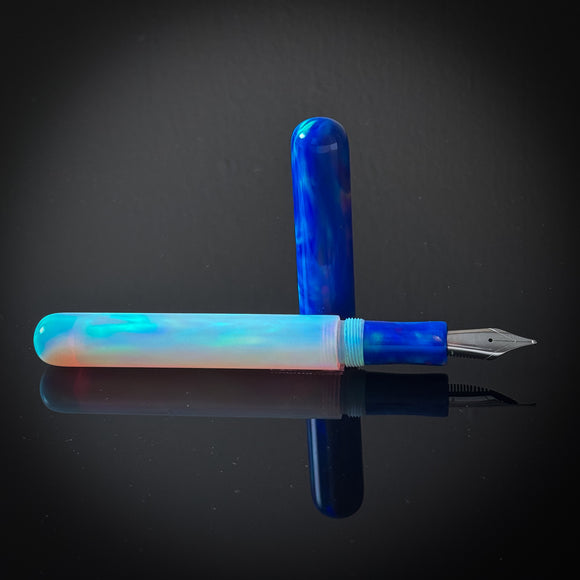 Blue Sunset and White OPAREX Elliott Model -  Jowo Nib