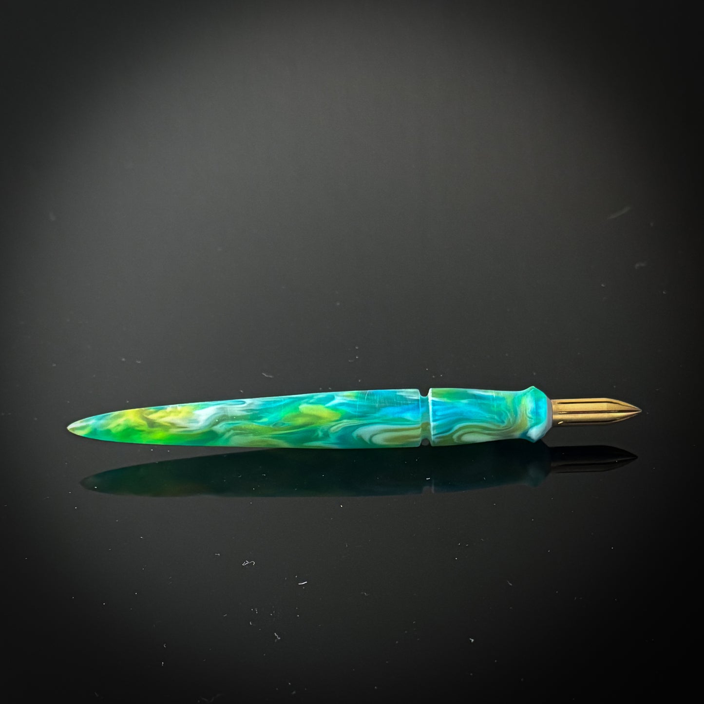 Lagoon Swirl Mini Nib Holder Low Lustre Finish