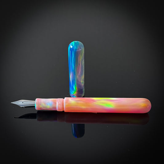 Salmon Pink and Miracle Garden Gray OPAREX Elliott Model -  Jowo Nib