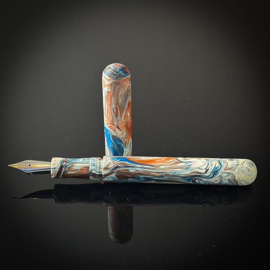 Tiger Lilly Koi Elliott Model Low Lustre Finish -  Jowo Nib