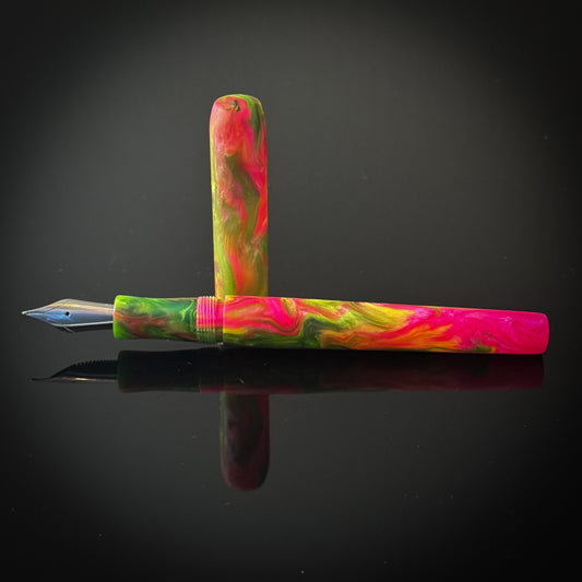 Neon Pink, Green and Yellow  Morningside Model Low Lustre Finish - Jowo Nib
