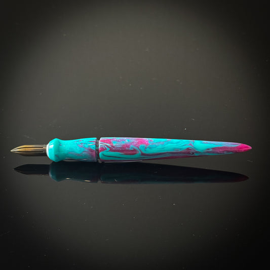 Teal and Purple Mini Contoured Nib Holder