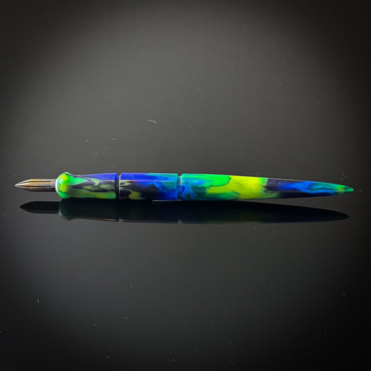 Green and Blue Contoured Nib Holder