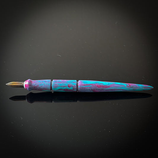 Teal and Pink Contoured Nib Holder