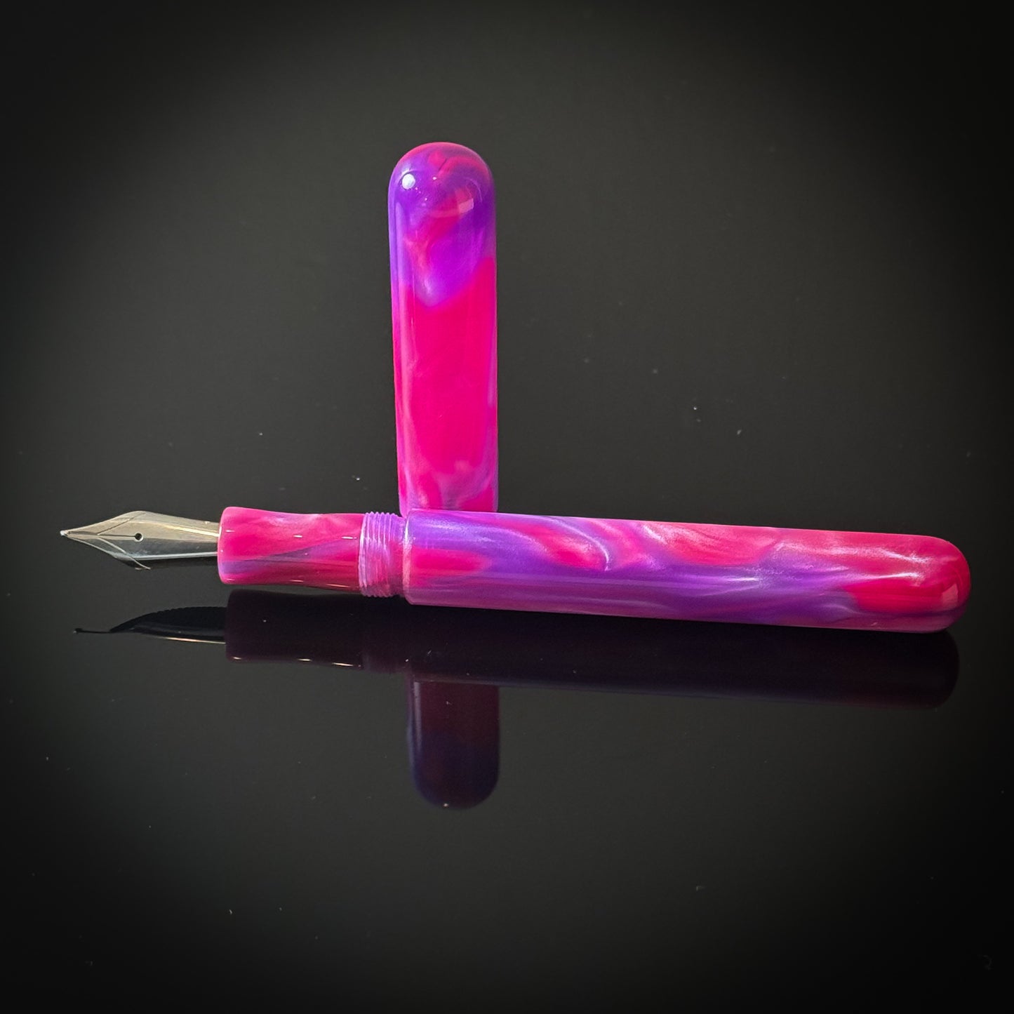 Pink, Purple and Pearl acrylic Elliott Model  -  Jowo Nib