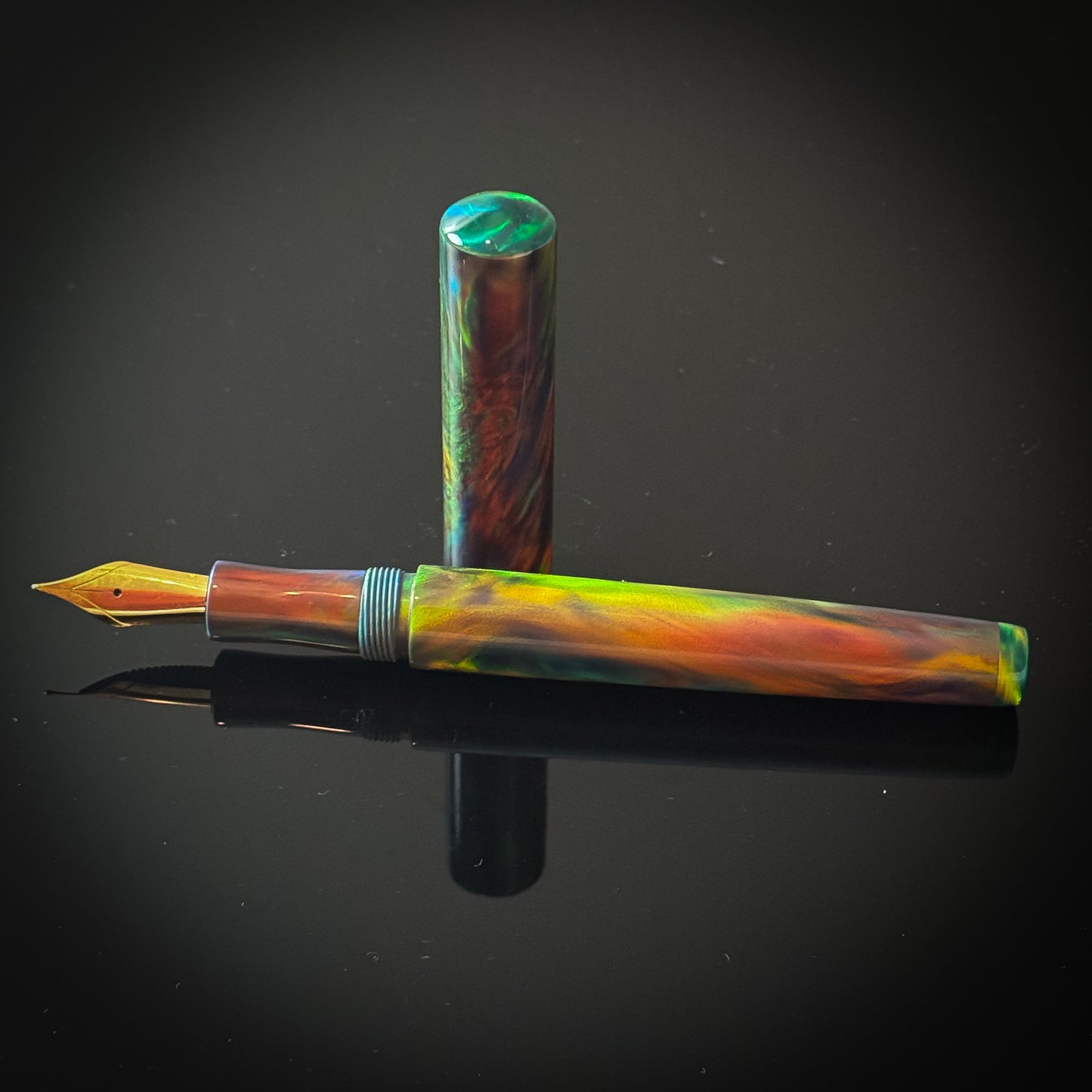 Lava Black OPAREX with Fruit Palmtree Slim Westwood Model -  Jowo Nib