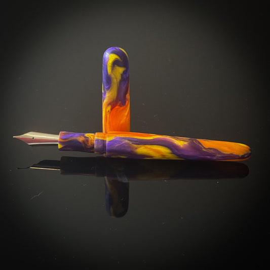 Purple, Orange and YellowShadyside Model - Low Lustre Finish - Bock Nib