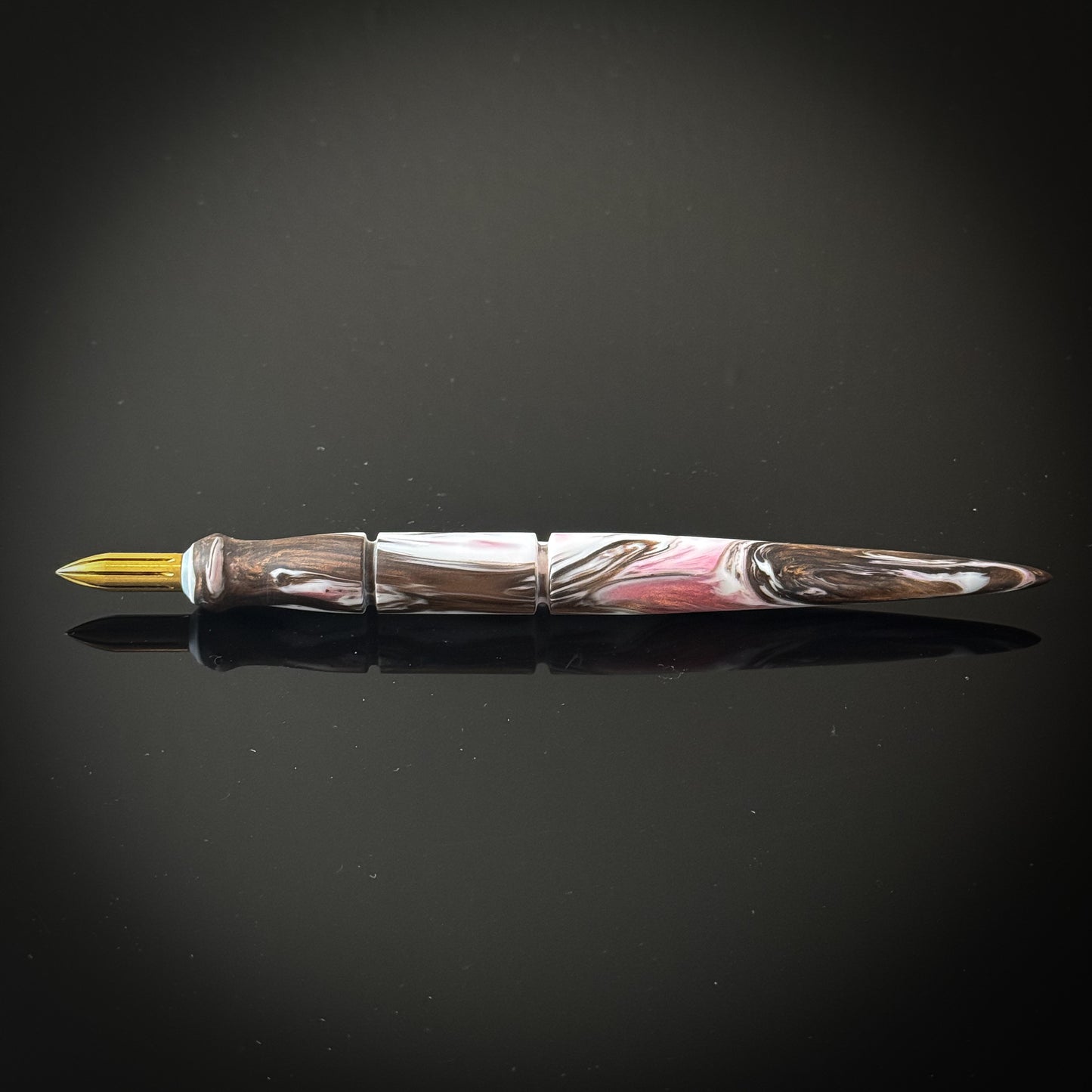 Chocolate Rose Contoured Nib Holder - Low Lustre Finish