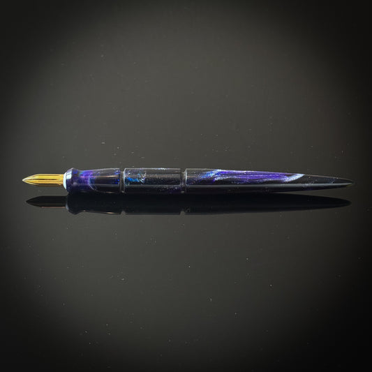 Purple and Silver Contoured Nib Holder