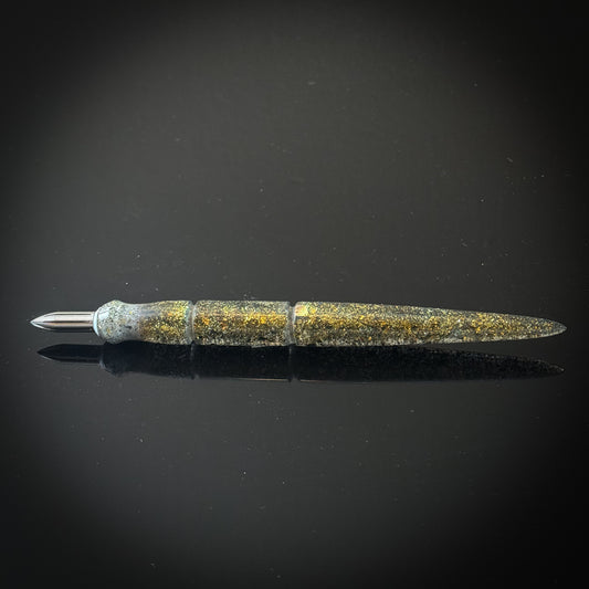 Clear with Gold Sparkle Contoured Nib Holder