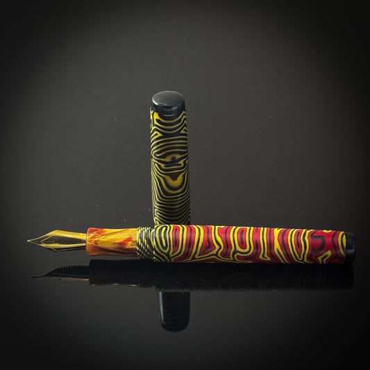 Red, Yellow and Black CrazyFiber Westwood Model -Jowo Nib