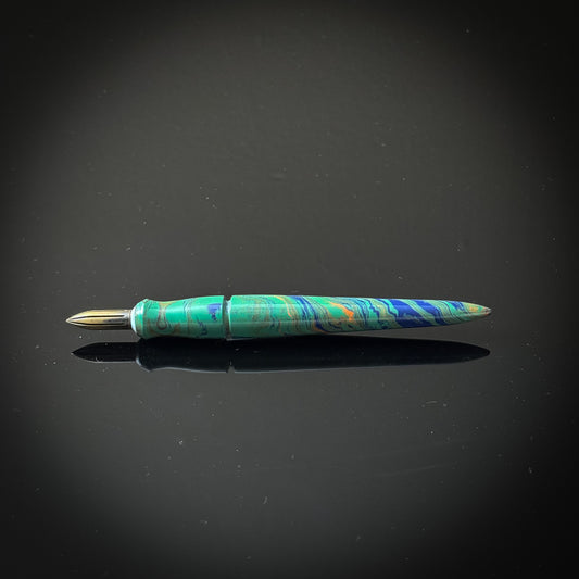 Green, Blue and Teracotta Ebonite Mini Nib Holder