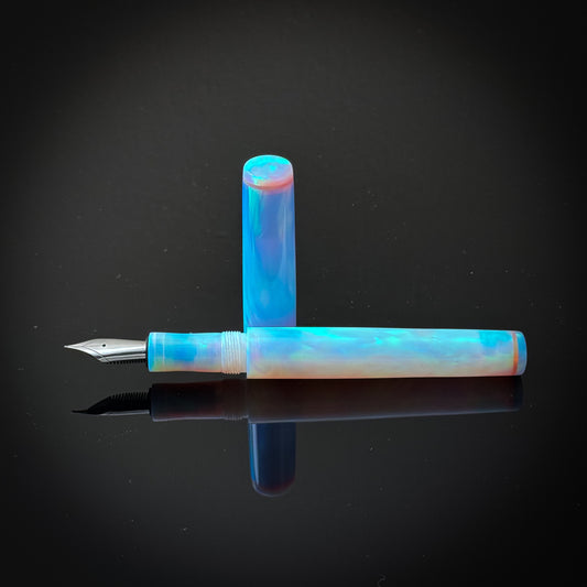 White and Dreamy Blue OPAREX with Sakura Pink Accents  Westwood Model -Jowo Nib