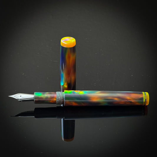 Lava Black OPAREX with Sunset Yellow Accents Westwood Model -Jowo Nib