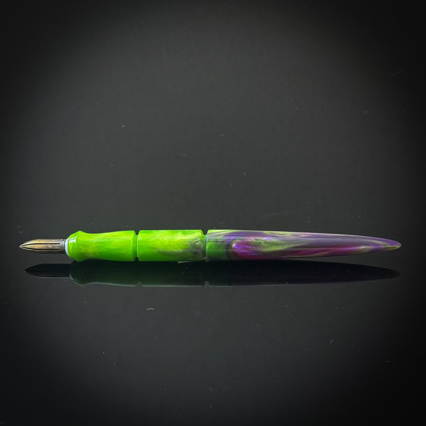 Purple and Green Contoured Nib Holder