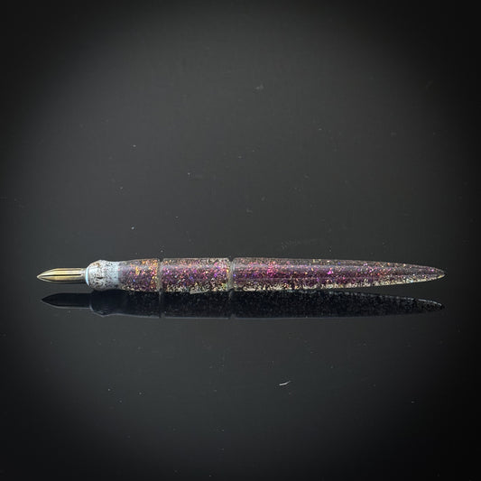 Clear with Purple Sparkle Contoured Nib Holder