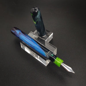 Black, Blue and Green Elliott Model.  Bock Nib