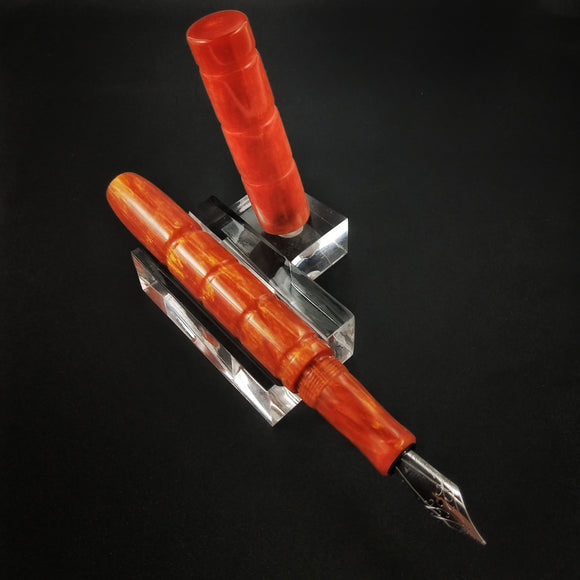 Two Tone Orange Custom Fountain Pen - Jowo nib